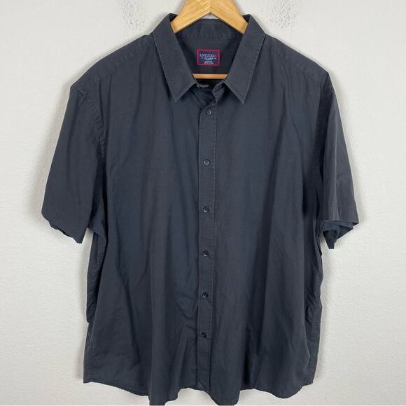 Untuckit Black Short Sleeve Button Front Top XXL - Picture 2 of 9